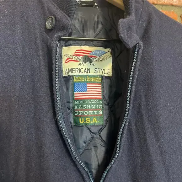 Vintage American style wool jacket Men